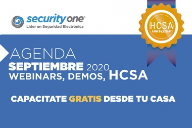 Calendario de capacitaciones de septiembre con Security One