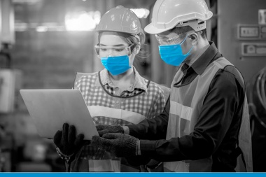 Regreso seguro de los empleados: covid-19. Motorola asegura a las industrias