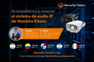 Webinar: Lanzamiento Sistemas de Audio IP Hanwha Vision
