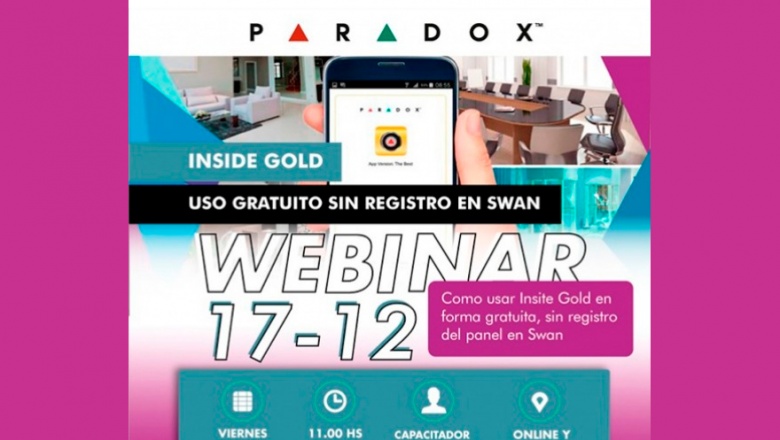 Paradox Capacitación Técnica - Uso del Insite Gold en forma gratuita, sin registro del panel en Swan - 17/12