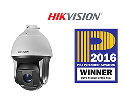 Cámara PTZ Darkfighter de Hikvision obtiene reconocimiento como “producto CCTV del año” en los PSI Premier Awards de 2016
