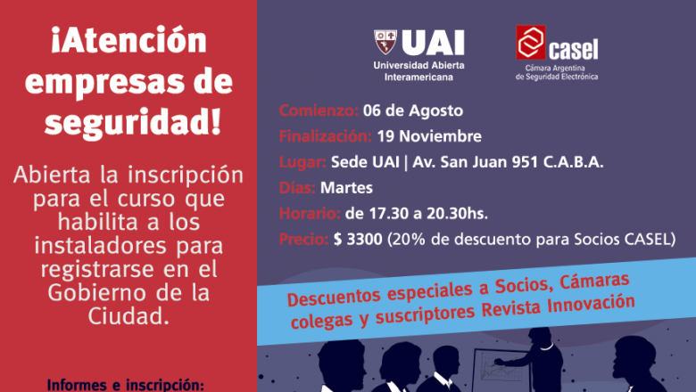 Curso de 60 horas | Registro de técnico instalador C.A.B.A.