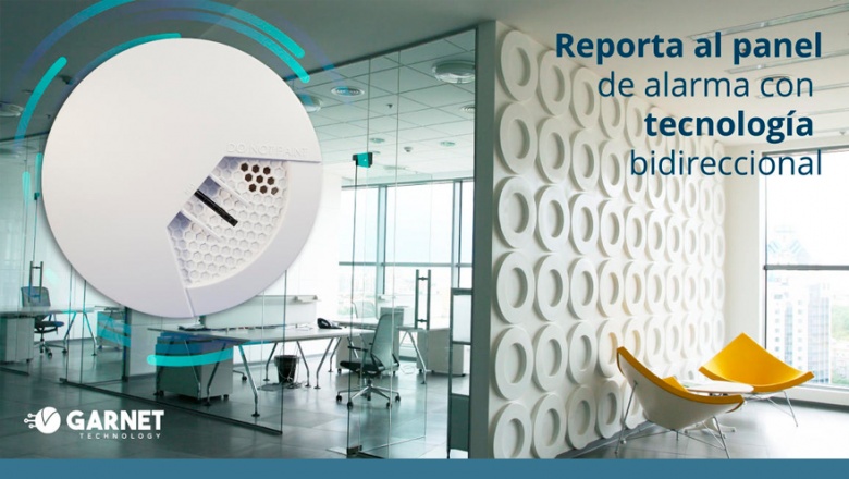 Detector de humo inalámbrico con tecnología bidireccional de Garnet Technology
