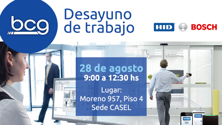 BCG te invita a la presentación de las tecnologías SEOS y MOBILE DE HID y a conocer el control de accesos BOSCH APE