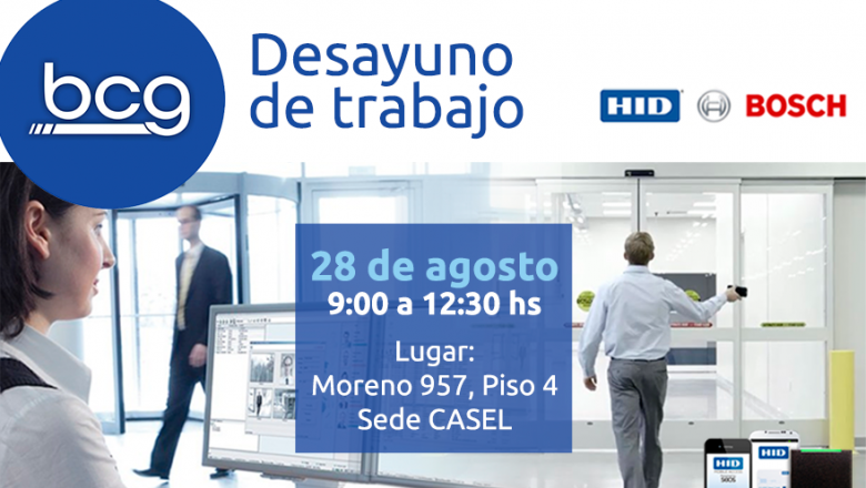 BCG te invita a la presentación de las tecnologías  SEOS y MOBILE DE HID  y a conocer el control de accesos BOSCH APE