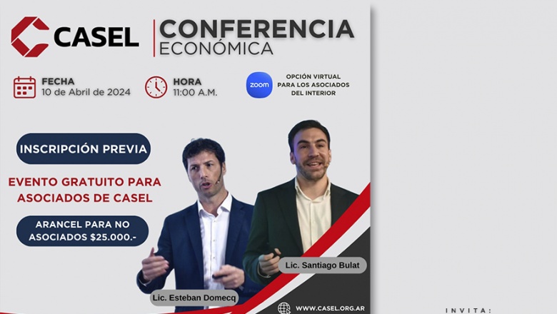 Conferencia sobre economía en Argentina, en CASEL